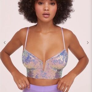 For Love and Lemons Purple Glimmer
Sequin Bustier